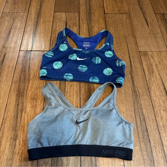 Nike Other - Nike Women's Sports Athletic Bra Dri-Fit Size Small Lot of 2 Blue Gray Racerback